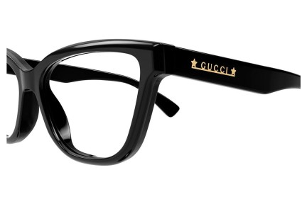 Okulary korekcyjne Gucci GG1589O 001 Kocie oczy Czarne