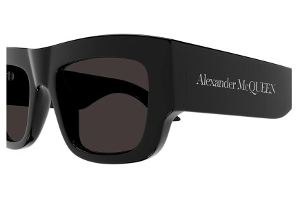 Okulary przeciwsłoneczne Alexander McQueen AM0449S 001 Prostokątne Czarne