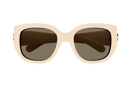 Okulary przeciwsłoneczne Gucci GG1599SA 004 Owalne Beżowe