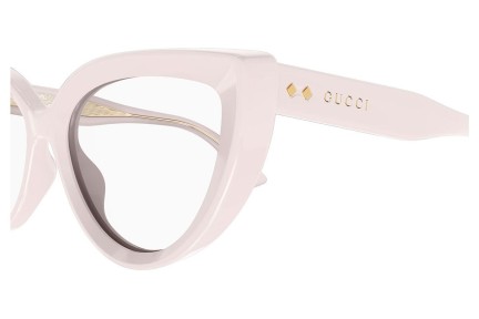 Okulary korekcyjne Gucci GG1530O 004 Kocie oczy Beżowe