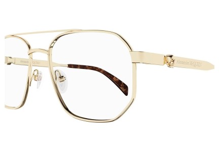 Okulary korekcyjne Alexander McQueen AM0459O 002 Pilotki (Aviator) Złote