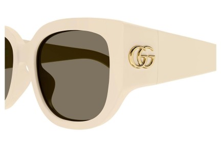 Okulary przeciwsłoneczne Gucci GG1599SA 004 Owalne Beżowe