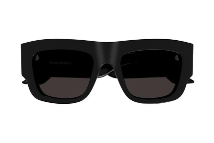Okulary przeciwsłoneczne Alexander McQueen AM0449S 001 Prostokątne Czarne