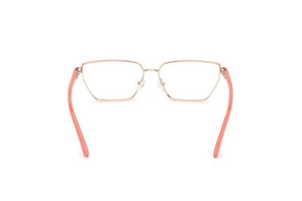 Okulary korekcyjne Guess GU50123 074 Prostokątne Złote