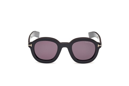 Ochelari de soare Tom Ford FT1100 01A Rotunzi Negri