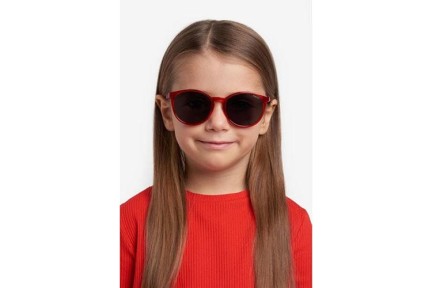 Слънчеви очила Polaroid Junior PLD8059/S C9A/M9 Polarized Заоблени Червена