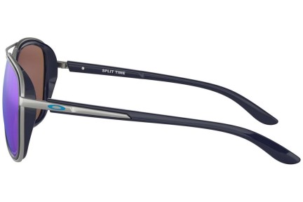 Okulary przeciwsłoneczne Oakley Split Time OO4129-07 PRIZM Polarized Pilotki (Aviator) Czarne