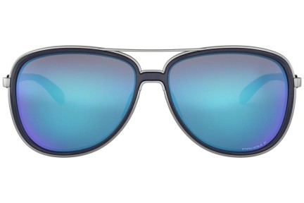 Okulary przeciwsłoneczne Oakley Split Time OO4129-07 PRIZM Polarized Pilotki (Aviator) Czarne