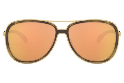 Okulary przeciwsłoneczne Oakley Split Time OO4129-14 PRIZM Polarized Pilotki (Aviator) Brązowe