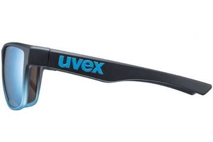 Okulary przeciwsłoneczne uvex lgl 41 Black / Blue Mat S3 Kwadratowe Czarne