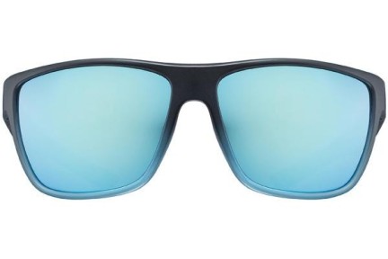 Okulary przeciwsłoneczne uvex lgl 41 Black / Blue Mat S3 Kwadratowe Czarne