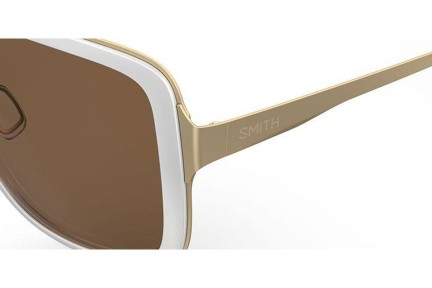 Ochelari de soare Smith AVELINE VK6/SP Polarized Pătrați Albi