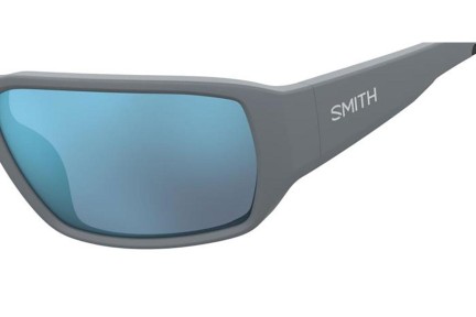 Okulary przeciwsłoneczne Smith HOOKSET RIW/QG Polarized Prostokątne Szare