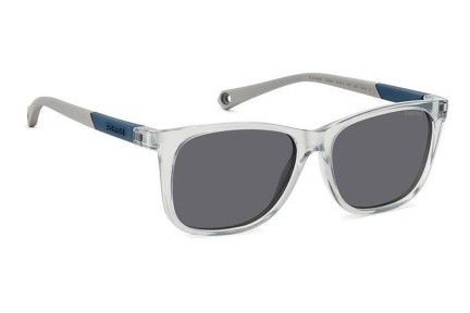 Ochelari de soare Polaroid Junior PLD8058/S KB7/M9 Polarized Dreptunghiulari Gri