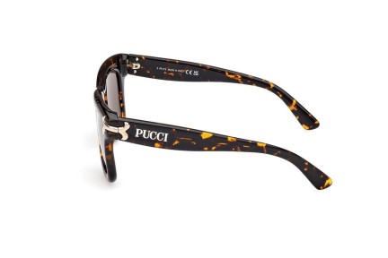 Okulary przeciwsłoneczne Emilio Pucci EP0222 52E Kwadratowe Havana