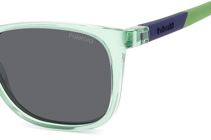 Слънчеви очила Polaroid Junior PLD8058/S 1ED/M9 Polarized Правоъгълни Зелена