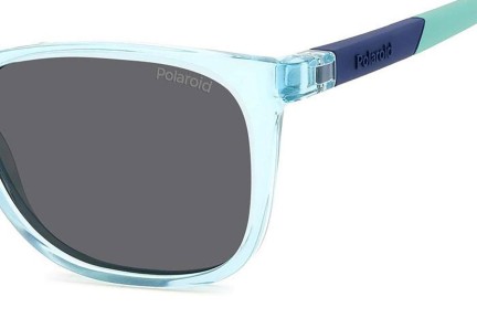 Слънчеви очила Polaroid Junior PLD8058/S MVU/M9 Polarized Правоъгълни Синя