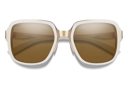 Ochelari de soare Smith AVELINE VK6/SP Polarized Pătrați Albi