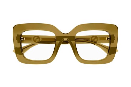 Okulary korekcyjne Gucci GG1554O 004 Prostokątne Brązowe