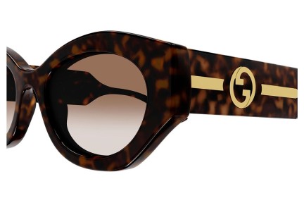 Ochelari de soare Gucci GG1553S 002 Ovali Havana