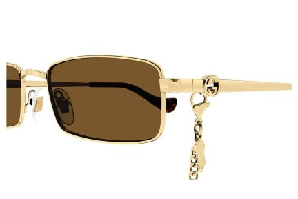 Okulary przeciwsłoneczne Gucci GG1600S 002 Kwadratowe Złote