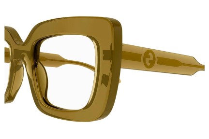 Okulary korekcyjne Gucci GG1554O 004 Prostokątne Brązowe