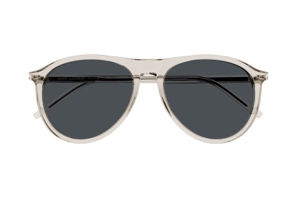 Okulary przeciwsłoneczne Saint Laurent SL667 003 Pilotki (Aviator) Beżowe