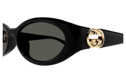 Okulary przeciwsłoneczne Gucci GG1662SA 001 Owalne Czarne