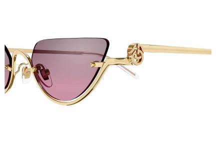 Okulary przeciwsłoneczne Gucci GG1603S 003 Kocie oczy Złote