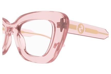 Okulary korekcyjne Gucci GG1555O 003 Kocie oczy Różowe