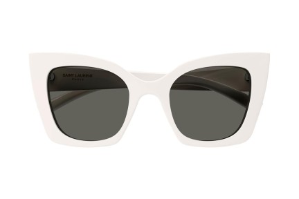 Okulary przeciwsłoneczne Saint Laurent SL552 009 Kocie oczy Białe