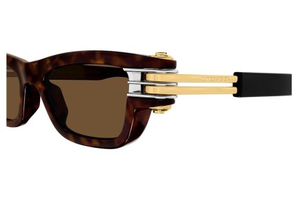 Okulary przeciwsłoneczne Bottega Veneta BV1308S 002 Prostokątne Brązowe