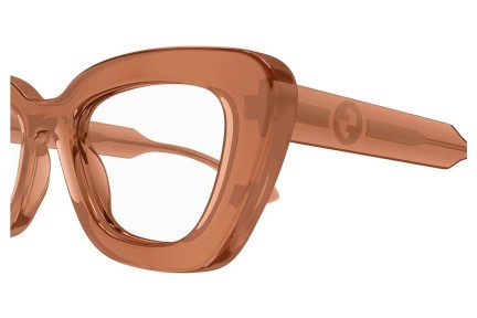 Okulary korekcyjne Gucci GG1555O 004 Kocie oczy Brązowe