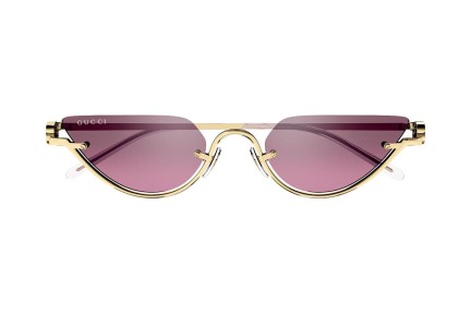 Okulary przeciwsłoneczne Gucci GG1603S 003 Kocie oczy Złote