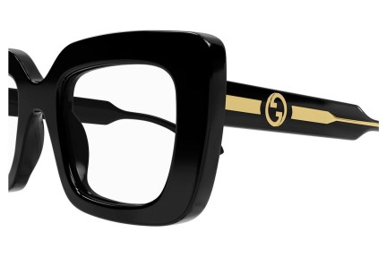 Okulary korekcyjne Gucci GG1554O 001 Prostokątne Czarne