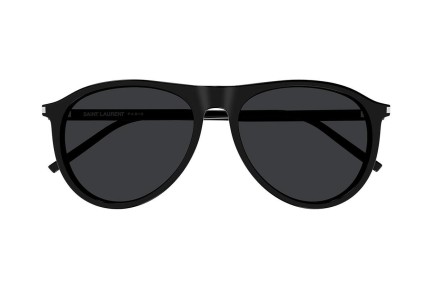 Okulary przeciwsłoneczne Saint Laurent SL667 001 Pilotki (Aviator) Czarne