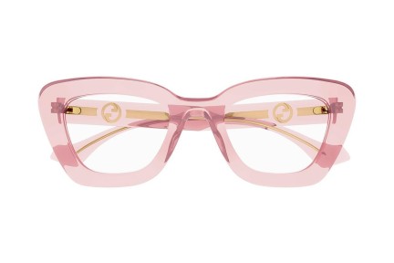 Okulary korekcyjne Gucci GG1555O 003 Kocie oczy Różowe