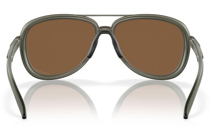 Okulary przeciwsłoneczne Oakley Split Time OO4129 412925 PRIZM Bronze Pilotki (Aviator) Zielone