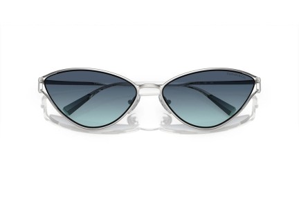 Okulary przeciwsłoneczne Tiffany & Co. TF3095 60019S Kocie oczy Srebrne