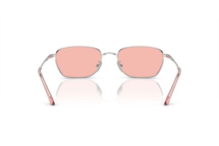Okulary przeciwsłoneczne Giorgio Armani AR6151 3015/5 Prostokątne Srebrne