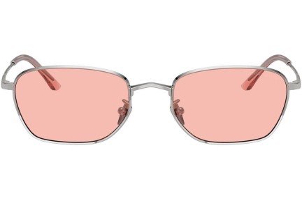 Okulary przeciwsłoneczne Giorgio Armani AR6151 3015/5 Prostokątne Srebrne