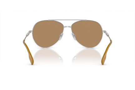 Okulary przeciwsłoneczne Burberry BE3147 1344M4 Pilotki (Aviator) Srebrne