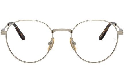 Okulary korekcyjne Ray-Ban David Titanium RX8782 1246 Okrągłe Brązowe