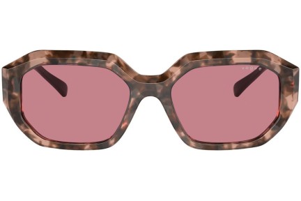 Okulary przeciwsłoneczne Vogue Eyewear VO5554S 314569 Prostokątne Brązowe