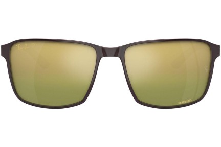 Zonnebril Ray-Ban Chromance Collection RB3721CH 188/6O Polarized Vierkant Bruin