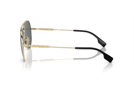 Okulary przeciwsłoneczne Burberry BE3147 110981 Polarized Pilotki (Aviator) Złote