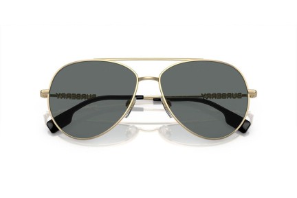 Okulary przeciwsłoneczne Burberry BE3147 110981 Polarized Pilotki (Aviator) Złote