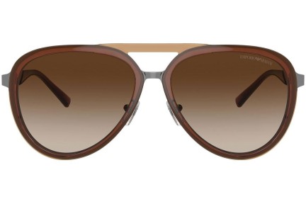 Okulary przeciwsłoneczne Emporio Armani EA2145 336013 Pilotki (Aviator) Brązowe