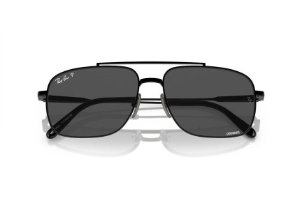 Okulary przeciwsłoneczne Ray-Ban Michael Titanium RB8096 9267K8 Polarized Prostokątne Czarne