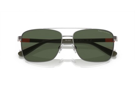 Ochelari de soare Polo Ralph Lauren PH3137 90019A Polarized Pătrați Argintii